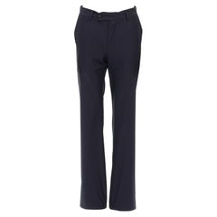LANVIN ALBER ELBAZ navy blue polyester trimmed pocket dress pants FR44 XS
