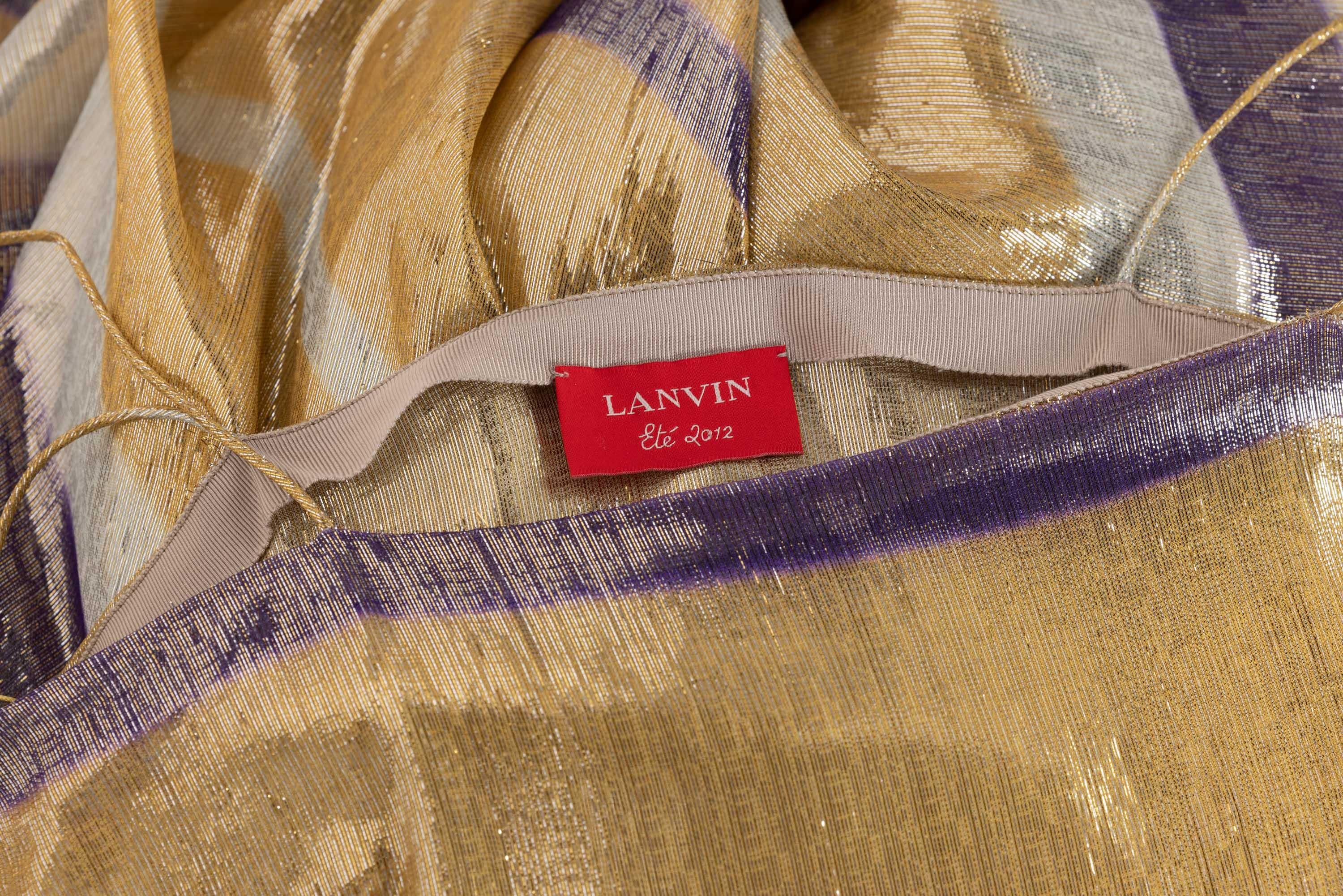 Lanvin Alber Elbaz Resort - Robe dorée et argentée, 2012 en vente 6