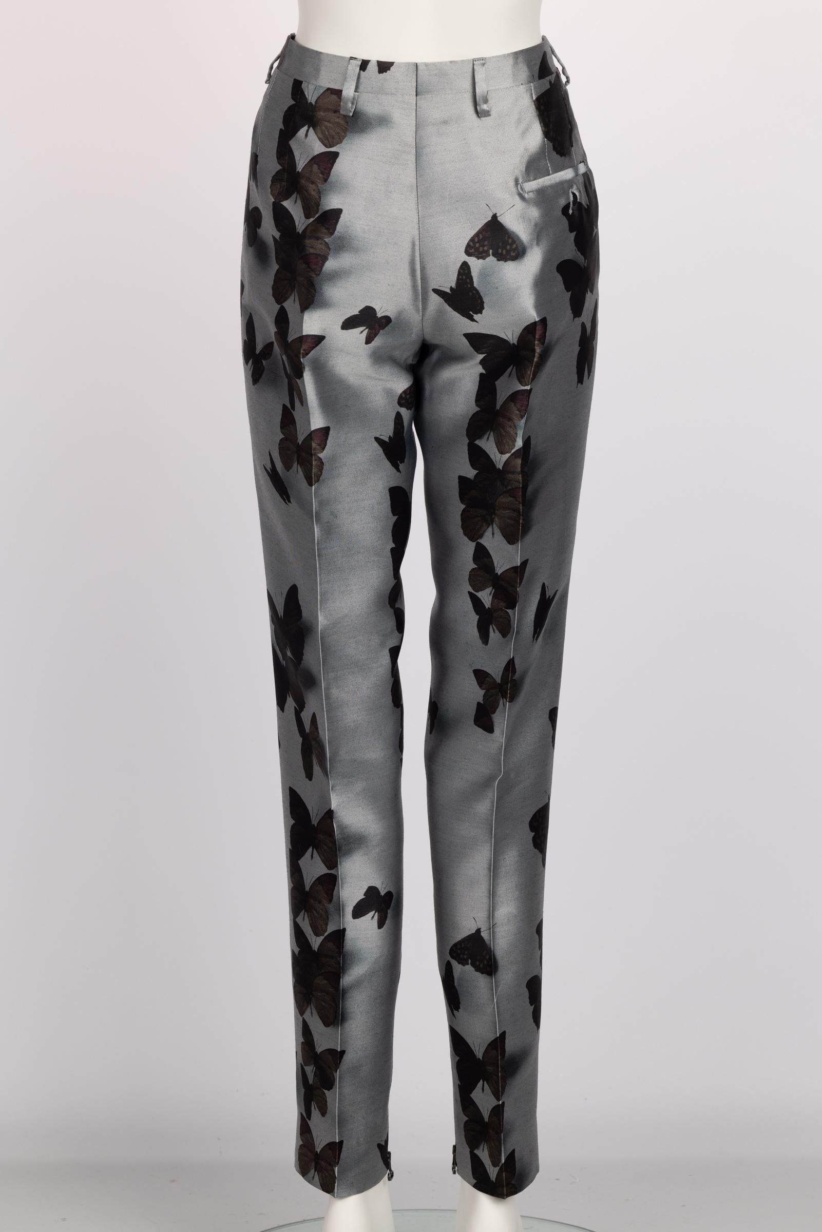 Lanvin Alber Elbaz Silk Butterfly Pants F/W 2013  In Excellent Condition For Sale In Boca Raton, FL