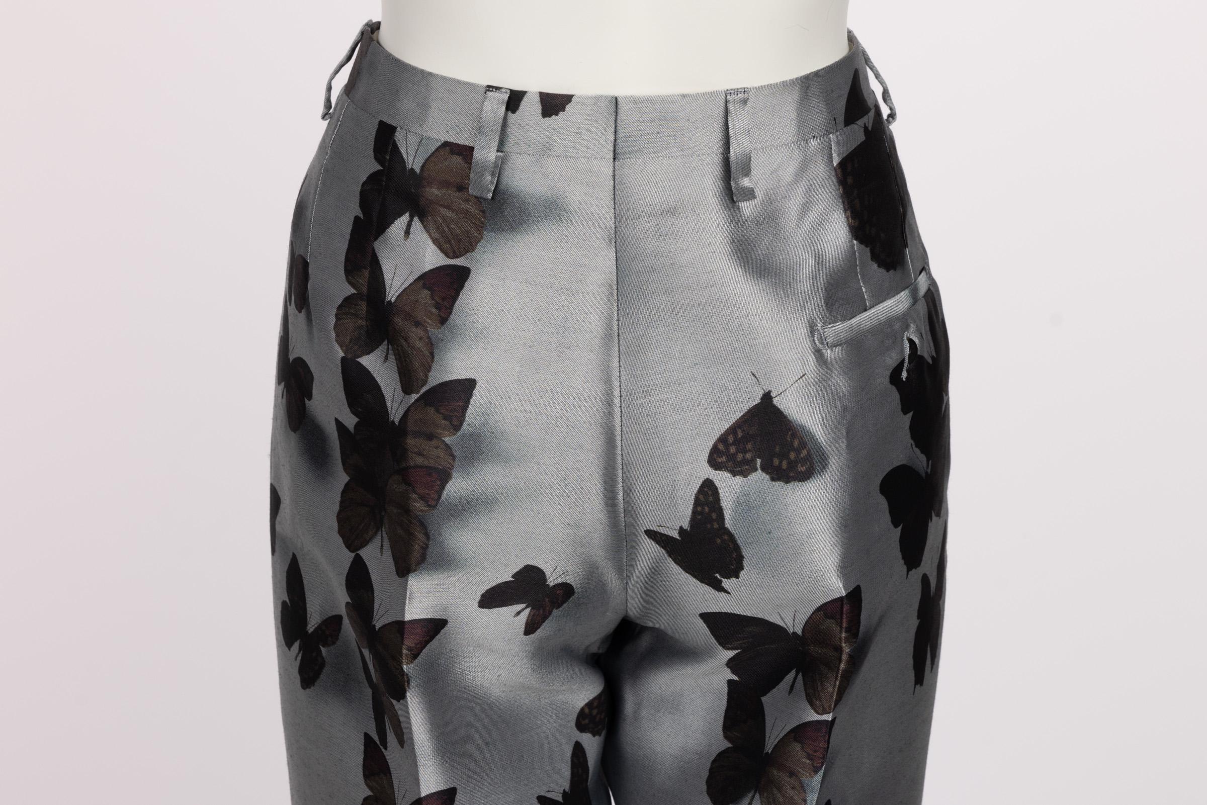 Lanvin Alber Elbaz Silk Butterfly Pants F/W 2013  For Sale 1
