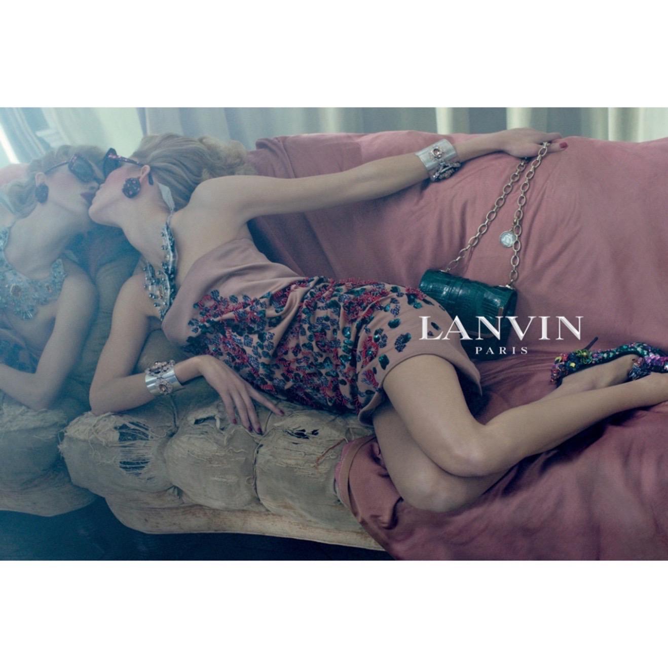 Lanvin Alber Elbaz Turquoise Red Crocodile Effect Woven Chain Bag Spring 2009 For Sale 7