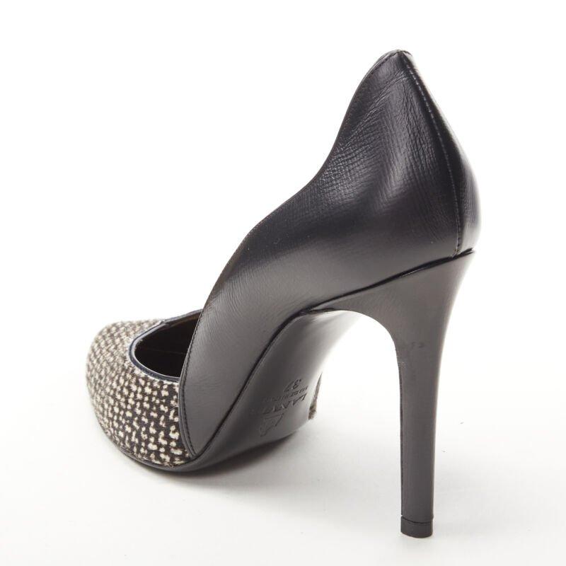 LANVIN Alber Elbaz Vintage printed calf hair scalloped top line pump EU37 For Sale 3