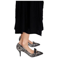 Lanvin Animal Print Leather Trim Buckle Pumps Size IT 40.5