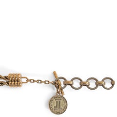 LANVIN collana KNOTTE CHAIN in ottone dorato antico