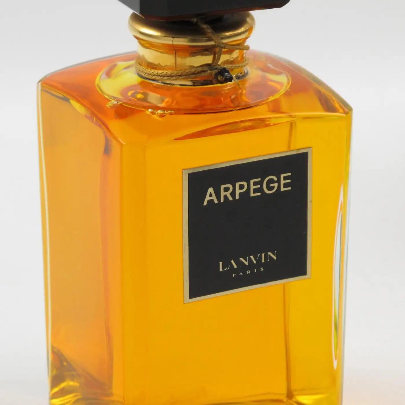 French Lanvin Arpege Store Display Factice Crystal Perfume Bottle, 4 pieces For Sale