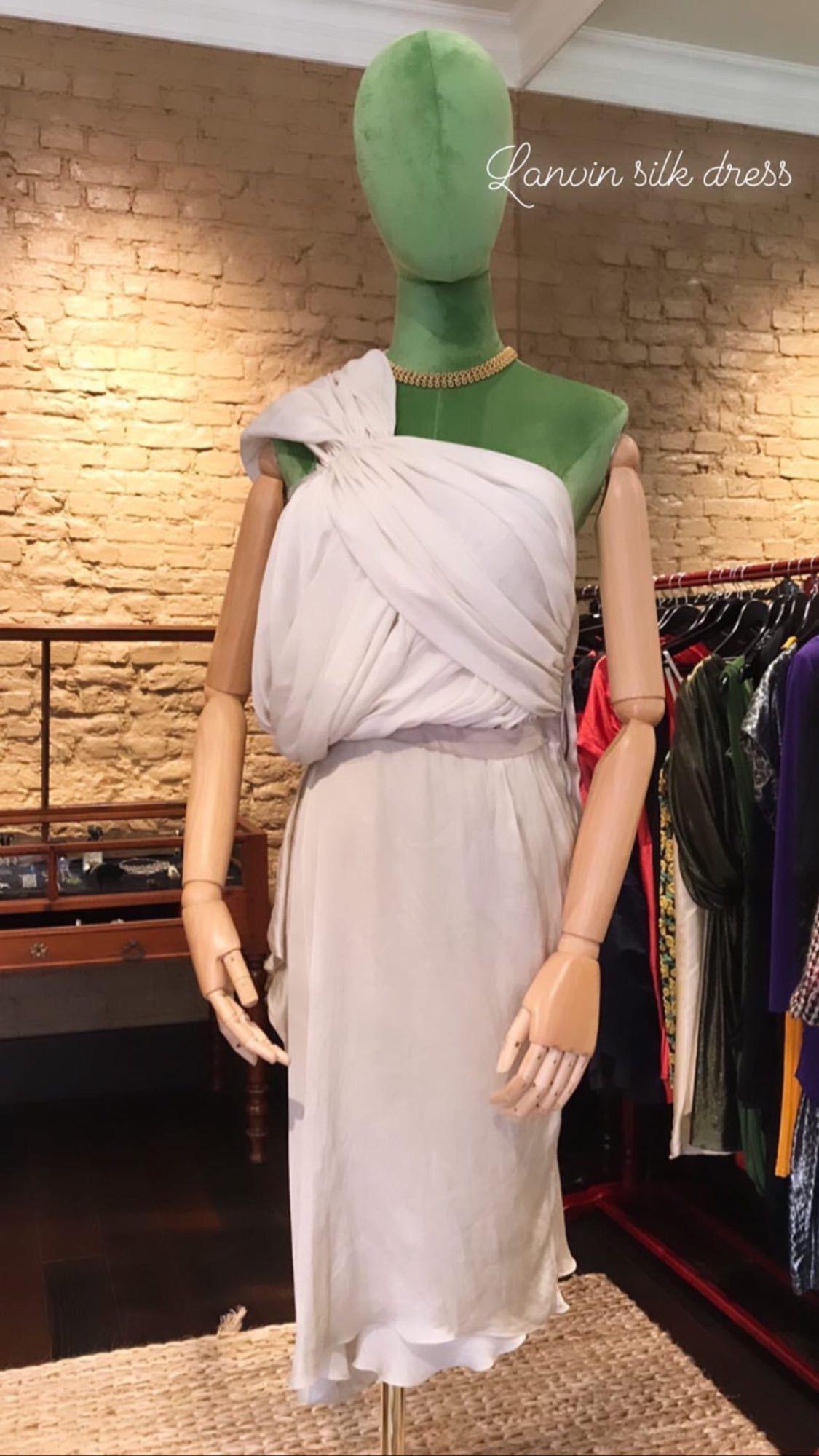 Lanvin asymmetrical one-shoulder dress, 2000s In Good Condition For Sale In New York, NY