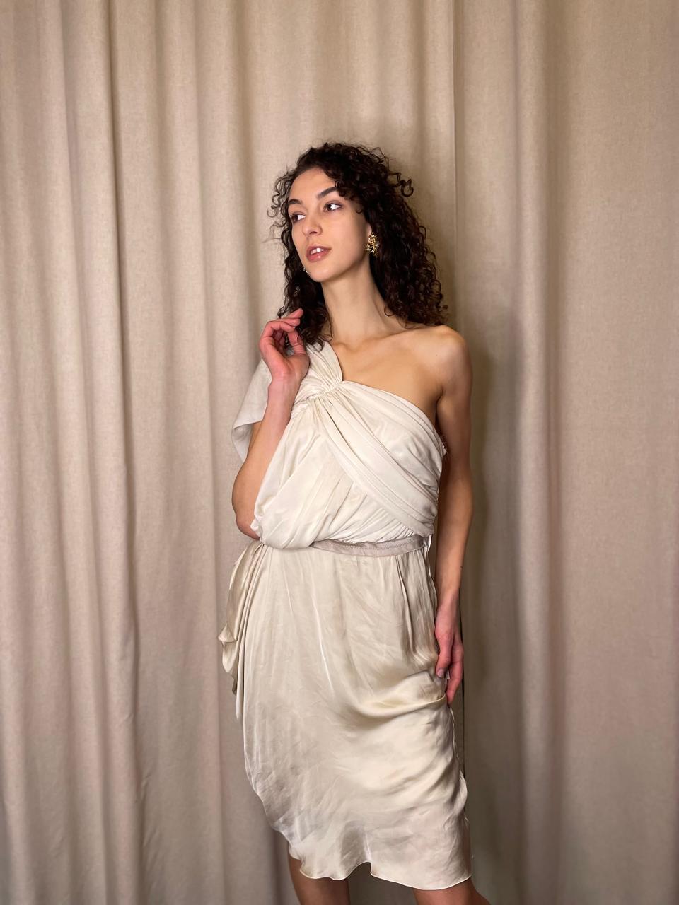 Women's or Men's Lanvin asymmetrical one-shoulder dress, 2000s For Sale
