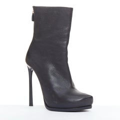 LANVIN AW11 Runway leather sculpted point toe stiletto ankle boots EU36.5