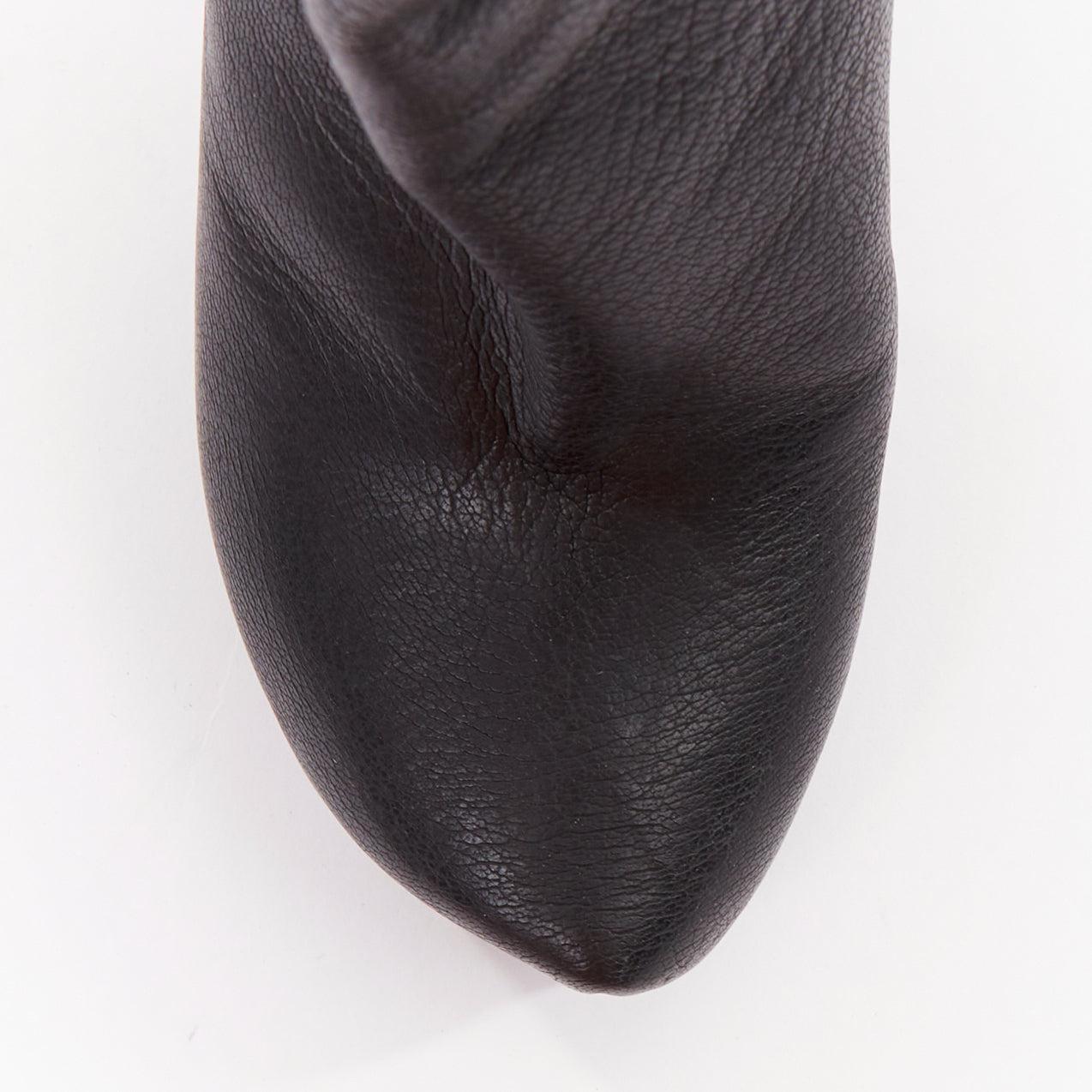 LANVIN AW11 Runway leather sculpted point toe stiletto ankle boots EU36.5 For Sale 1