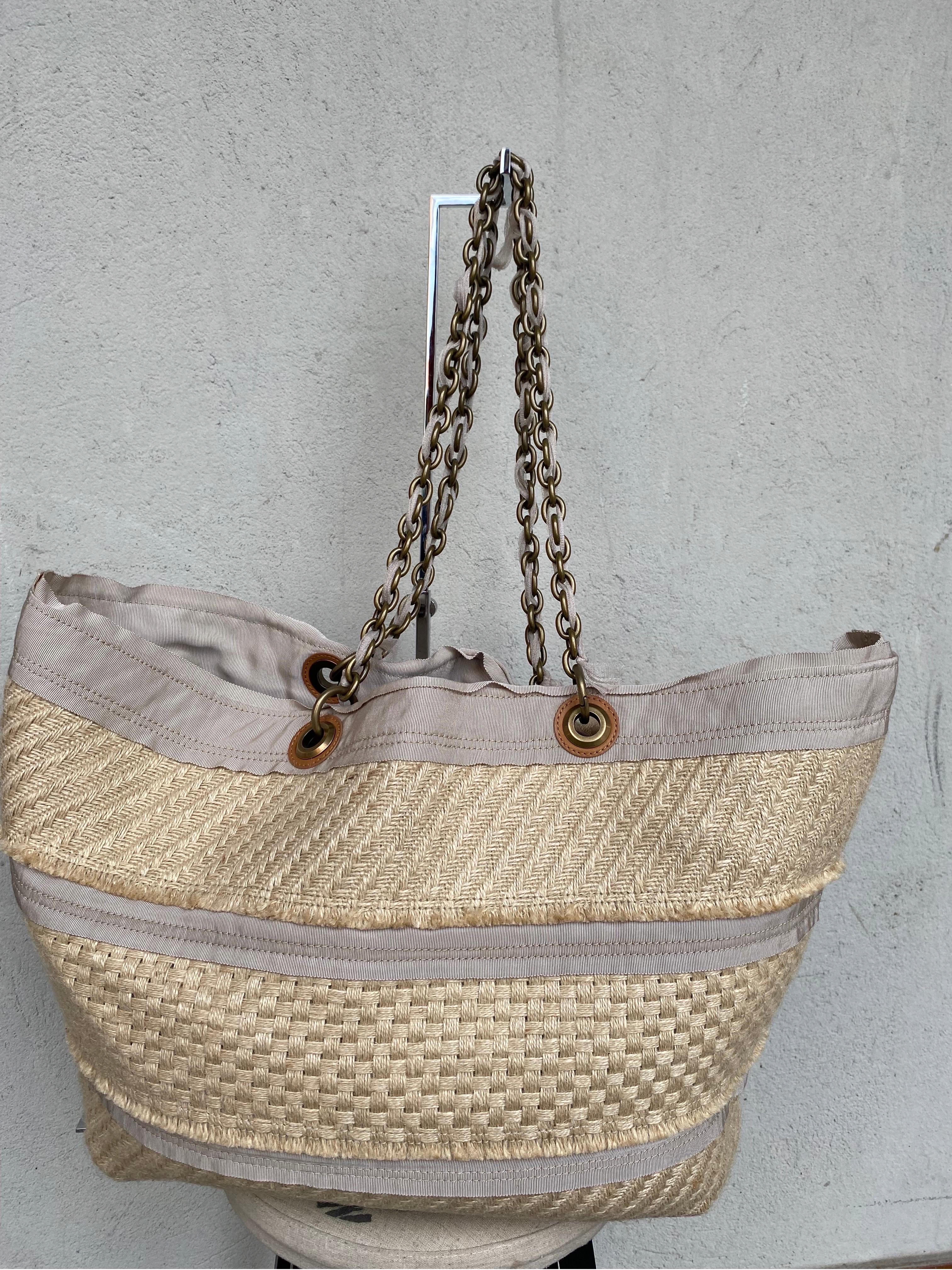 Marron Sac Lanvin en raphia