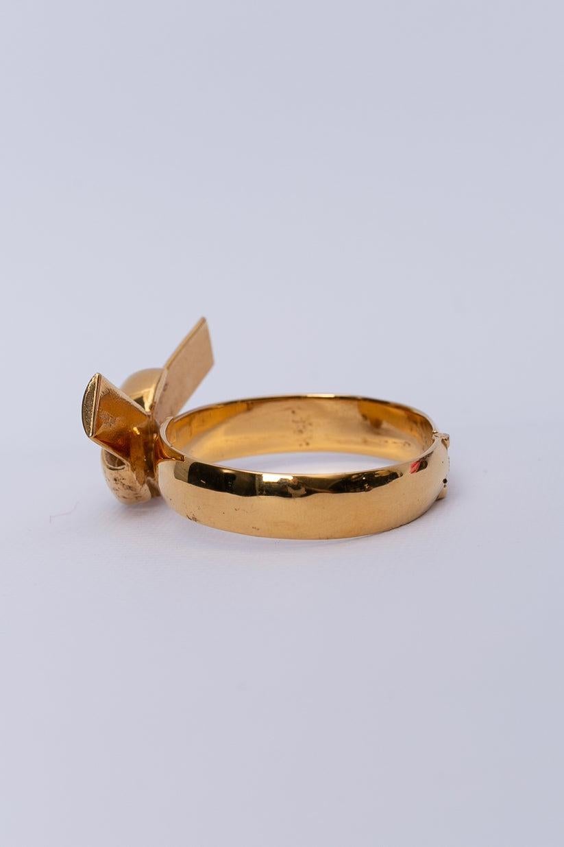 Lanvin Bangle Decorated with Stylized Bow In Excellent Condition For Sale In SAINT-OUEN-SUR-SEINE, FR