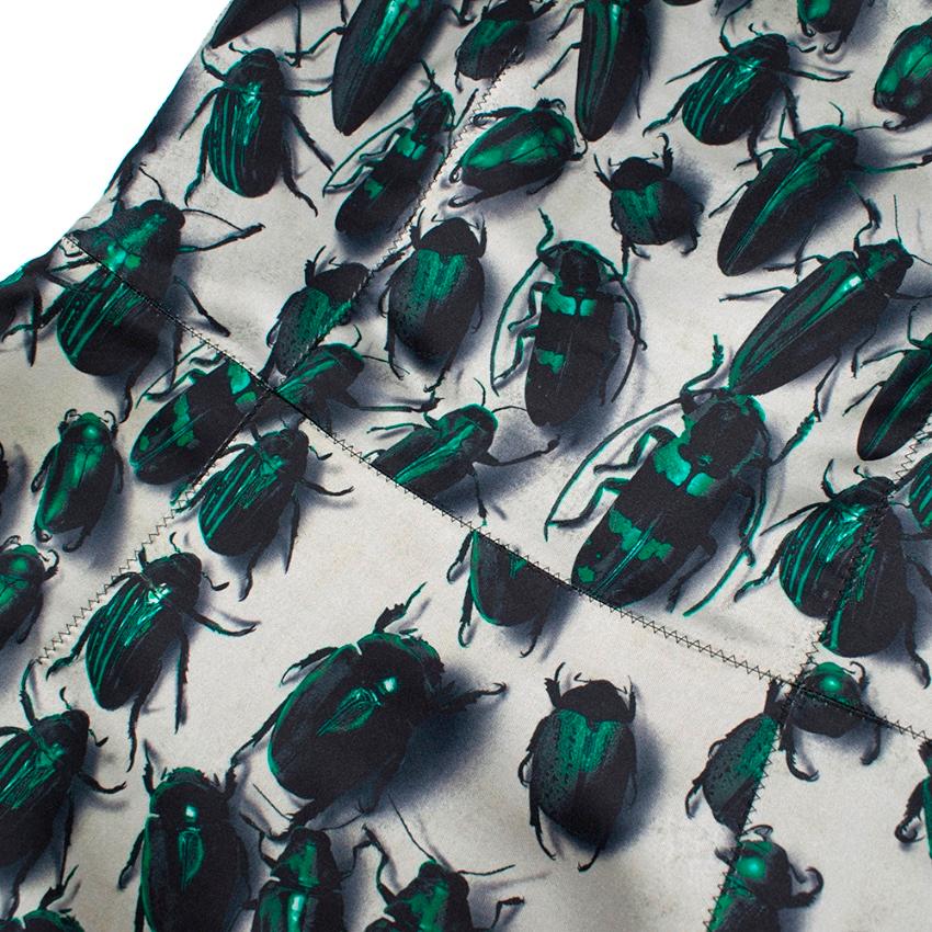 Black Lanvin Beetle Print Green Knee Length Sleeveless Dress -  Size US 10 