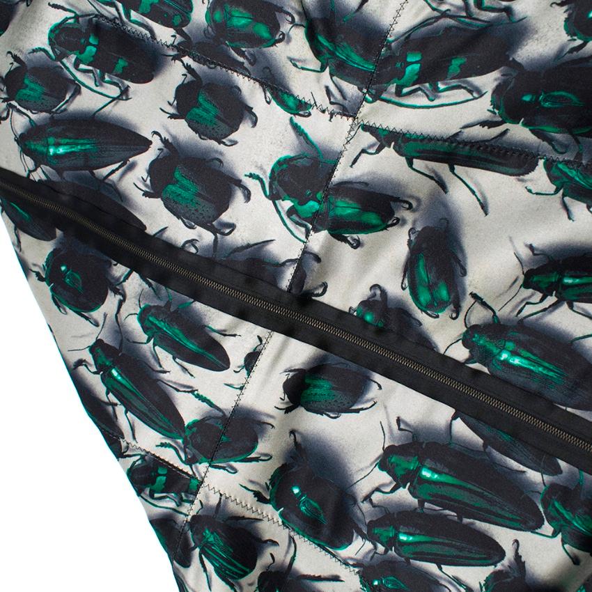Lanvin Beetle Print Green Knee Length Sleeveless Dress -  Size US 10  In New Condition In London, GB