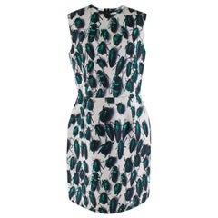 Lanvin Beetle Print Green Knee Length Sleeveless Dress - Size US 10