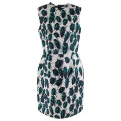 Lanvin Beetle Print Green Green Knee Length Sleeveless Dress - Size US 10