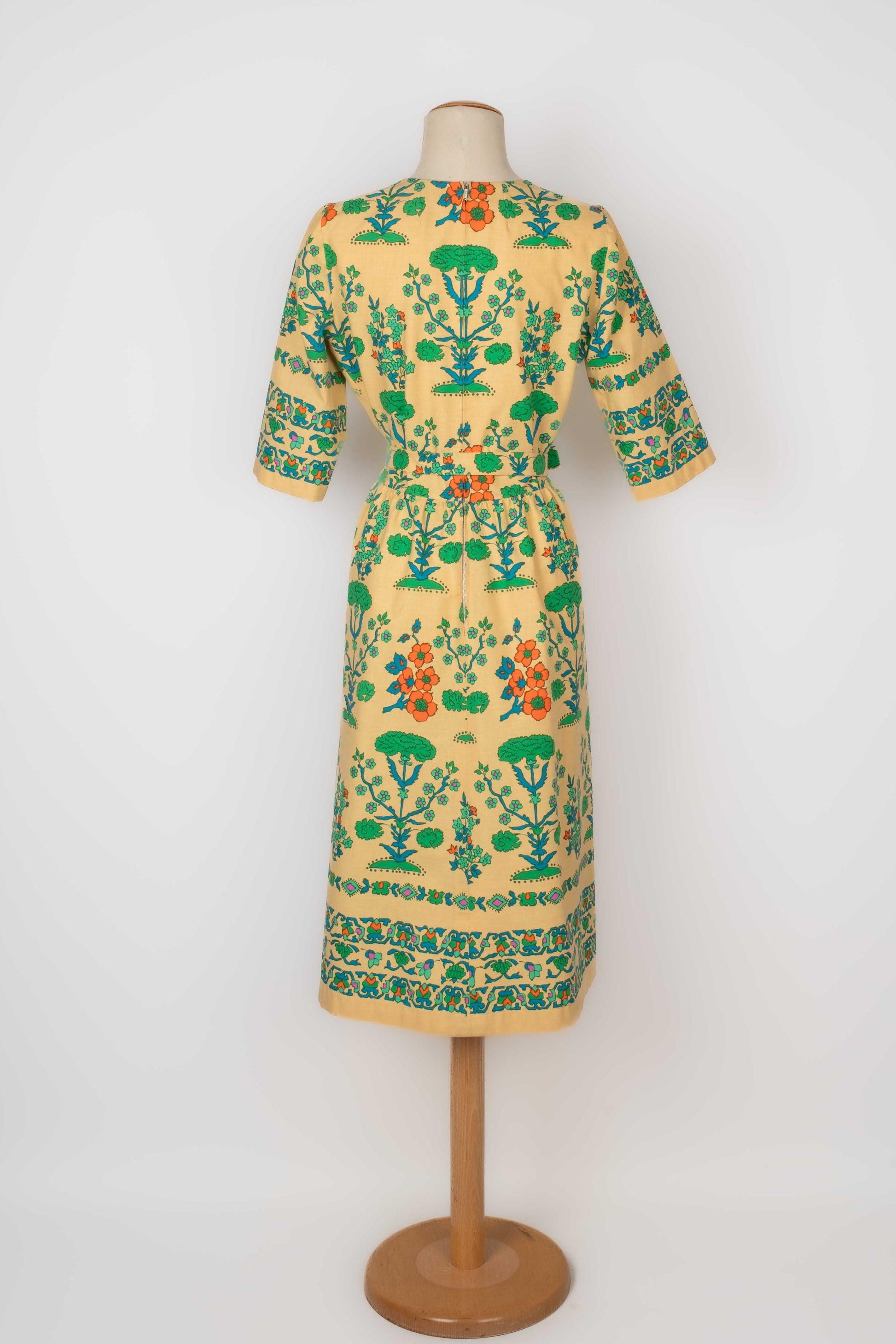 Lanvin Beige Cotton Dress In Good Condition For Sale In SAINT-OUEN-SUR-SEINE, FR