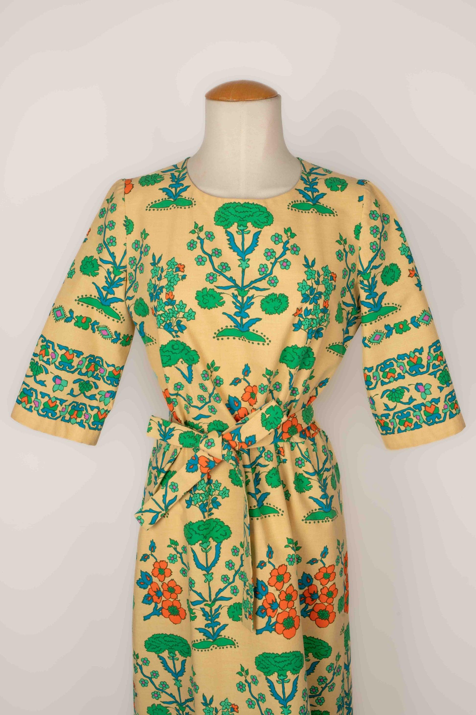 Lanvin Beige Cotton Dress For Sale 1