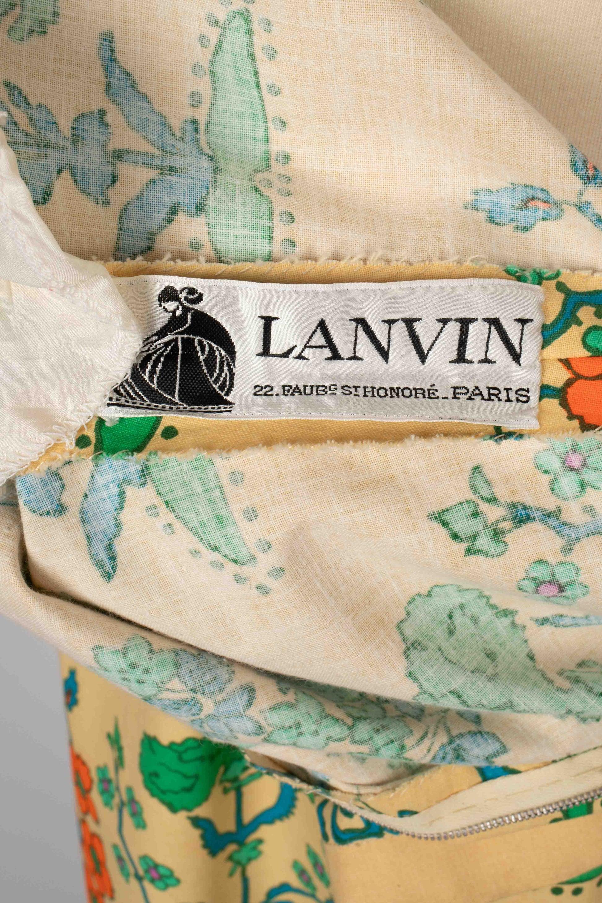 Lanvin Beige Cotton Dress For Sale 5