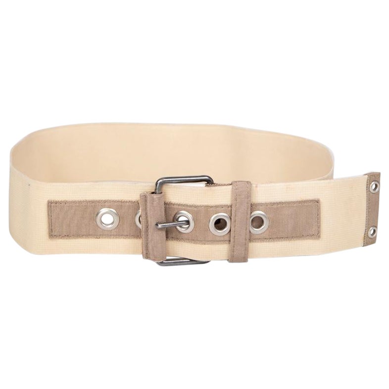 Lanvin Beige Gürtel mit elastischen Ösen im Angebot
