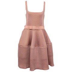Lanvin Beige Honeycomb Dress