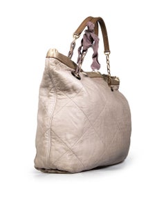 Lanvin Beige Leather Amalia Tote Bag