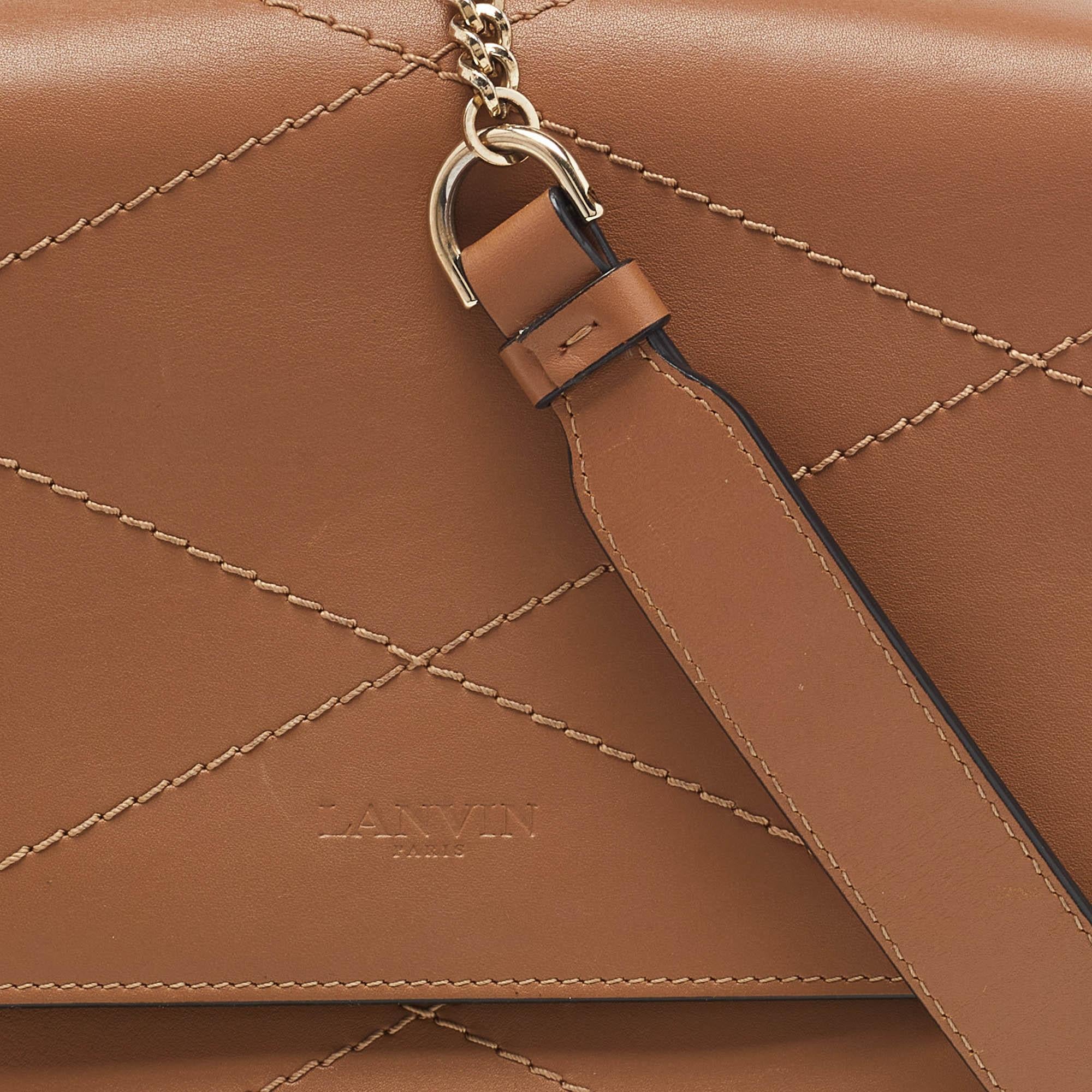Lanvin Beige Quilted Leather Sugar Shoulder Bag 6