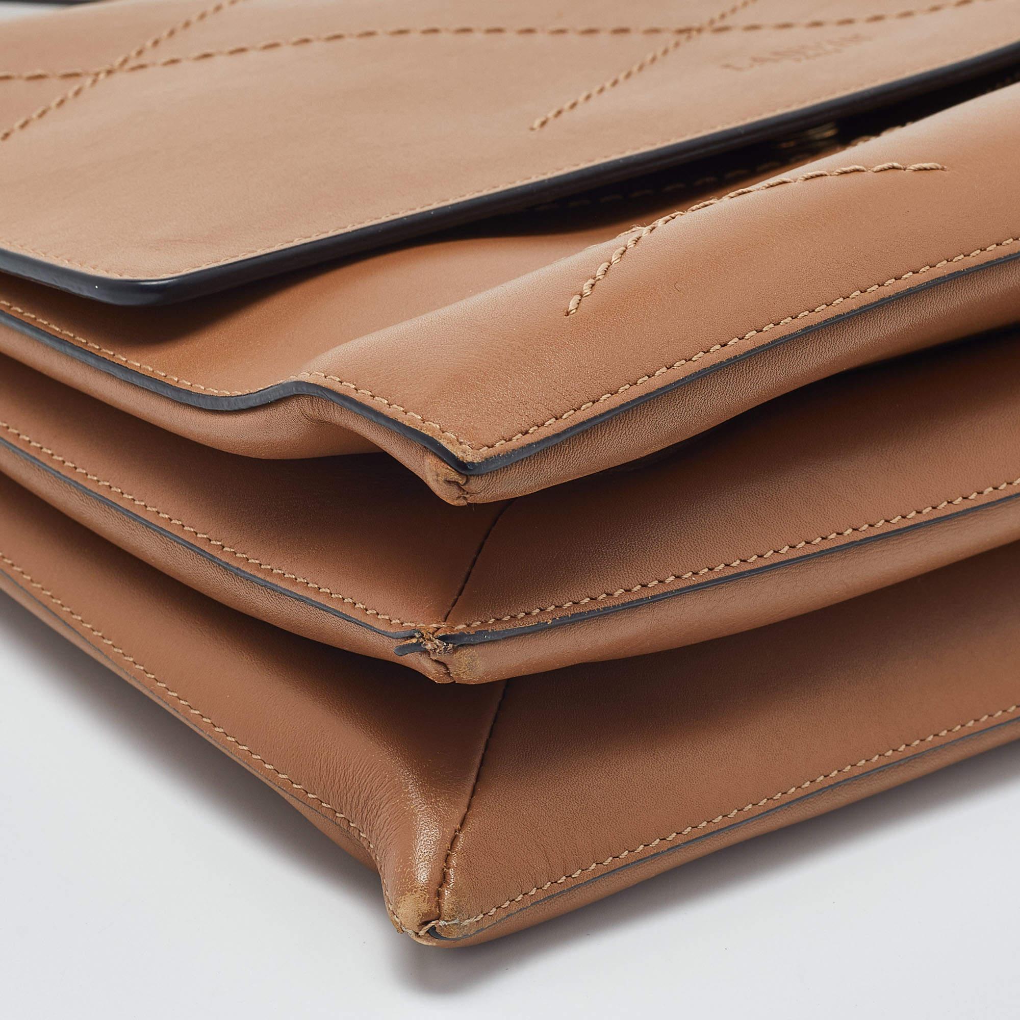 Lanvin Beige Quilted Leather Sugar Shoulder Bag 4