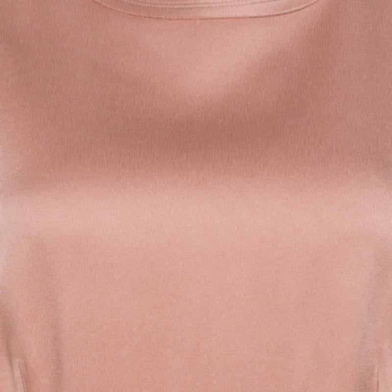 Lanvin  Beige Stretch-Wool Sleeveless Sheath Dress M Pour femmes en vente