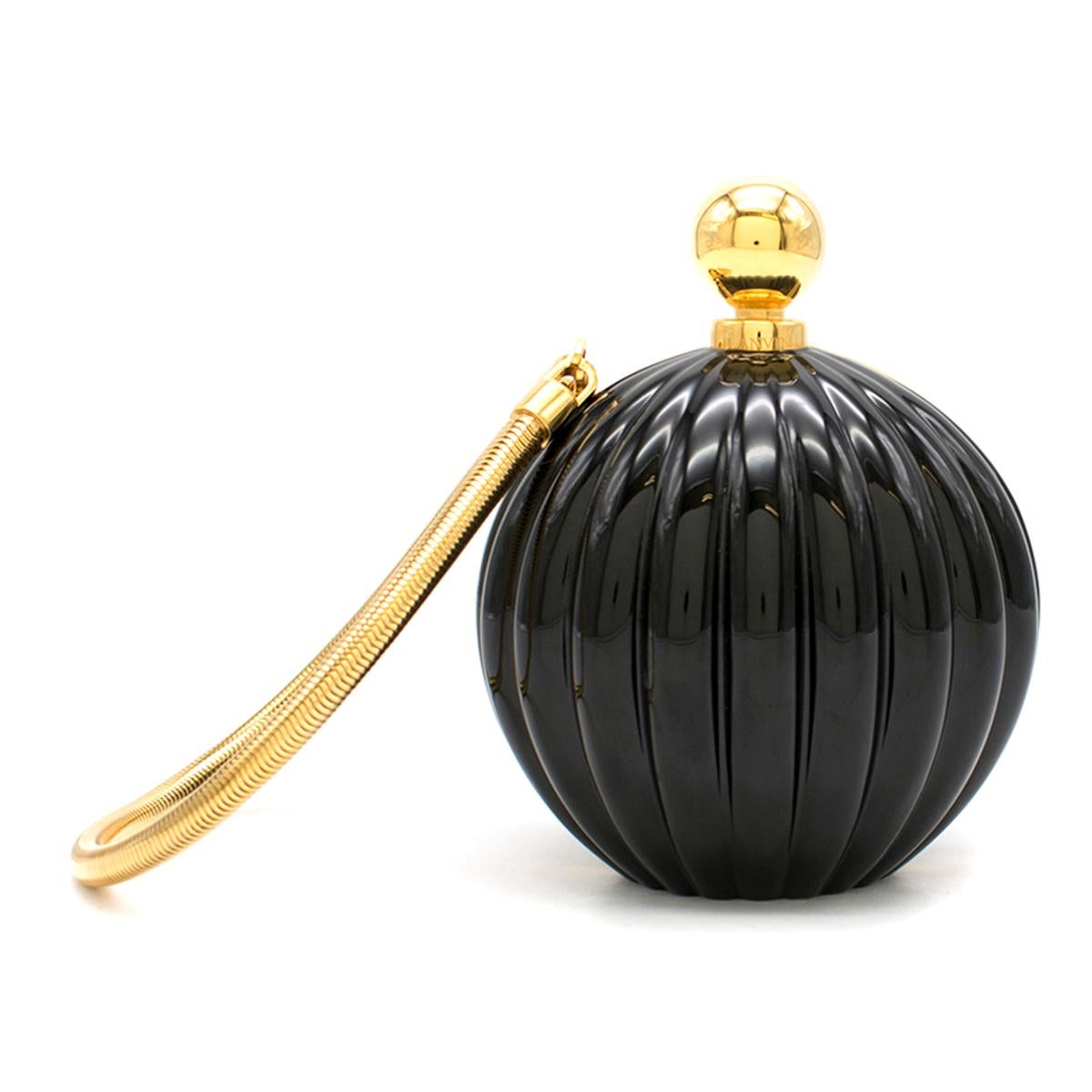 Lanvin Black Black 'Arpege Minaudiere' Ball Clutch In Good Condition In London, GB