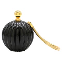 Lanvin Black Black 'Arpege Minaudiere' Ball Clutch