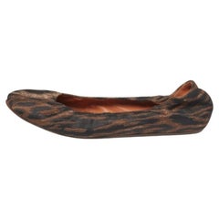 Lanvin Black/Brown Brocade Fabric Leopard Print Ballet Flats Size 39