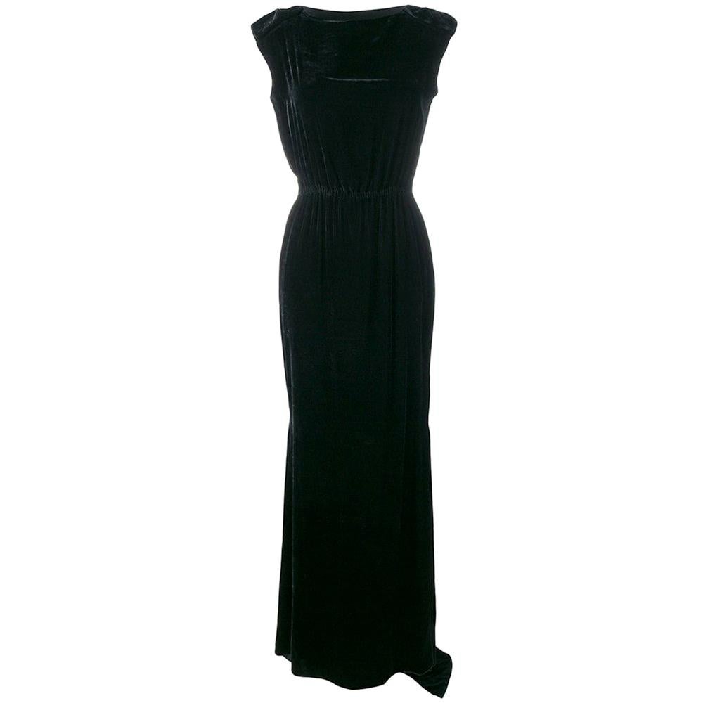 Lanvin Black Couture Gown at 1stDibs