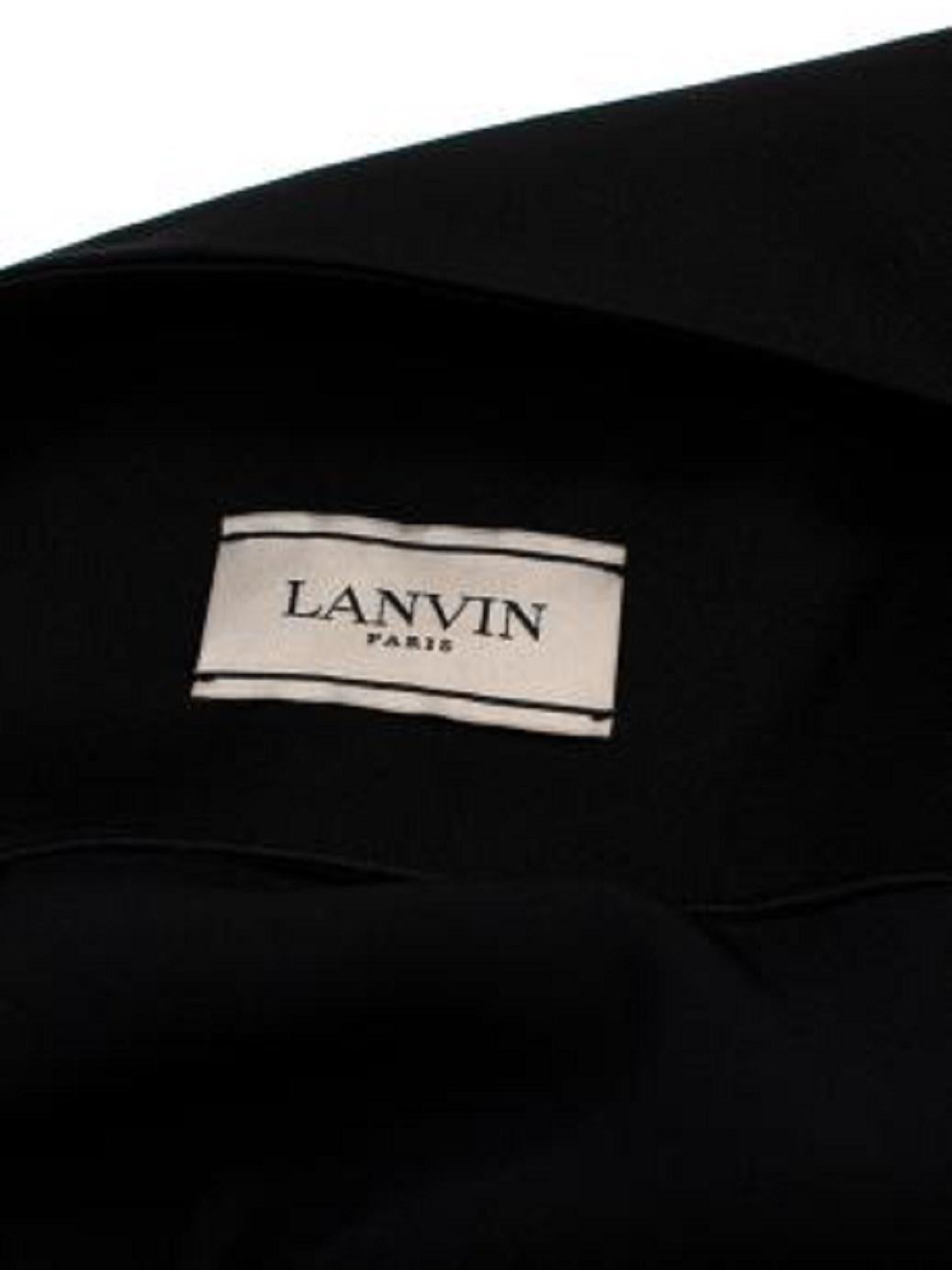 Women's Lanvin Black crepe one-shoulder top For Sale