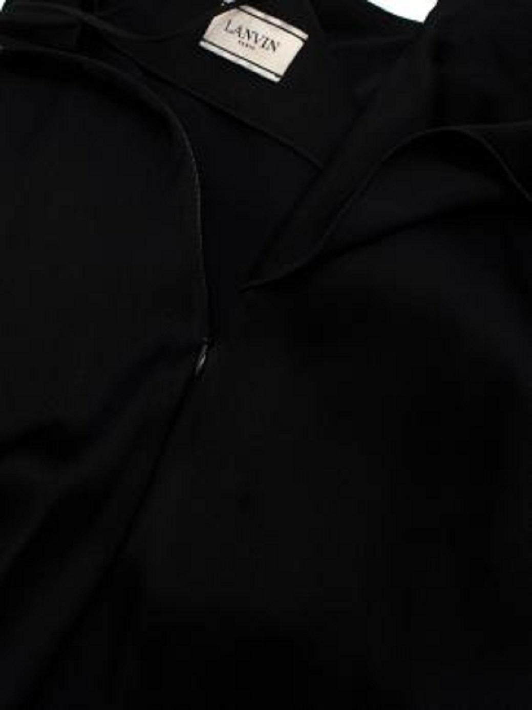 Lanvin Black crepe one-shoulder top For Sale 1
