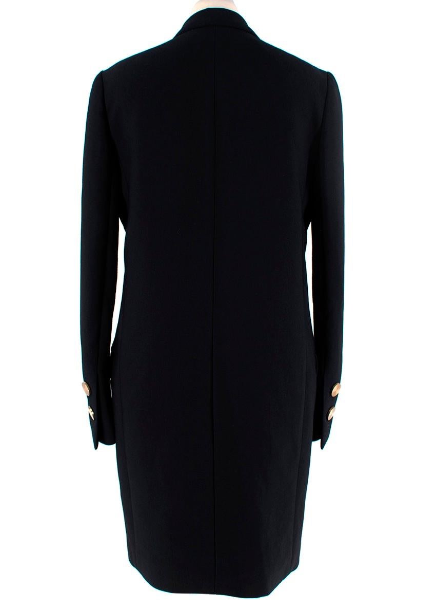 Lanvin Black Double Breasted Anniversary Tailored Coat In Excellent Condition For Sale In London, GB
