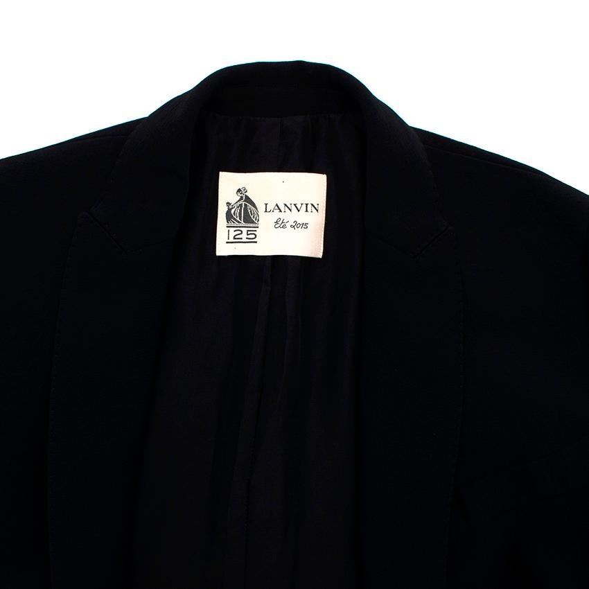 Women's Lanvin Black Double Breasted Anniversary Tailored Coat For Sale