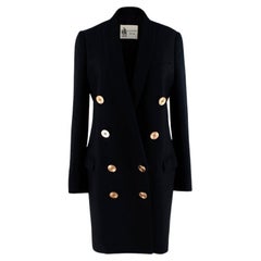 Lanvin Black Double Breasted Anniversary Tailored Coat
