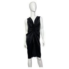 Lanvin Black Drapped Silk Dress, 2007 