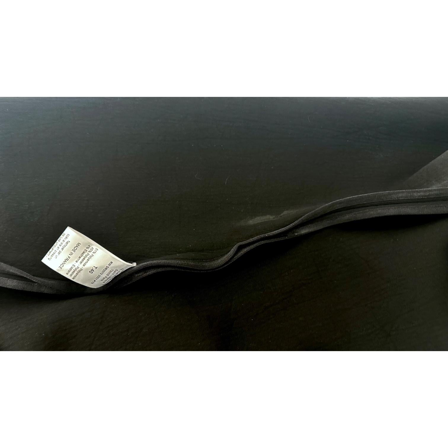 LANVIN Vestido Negro Manga Larga Manga Volantes Cremallera Sz 40 Verano 2015 en venta 8