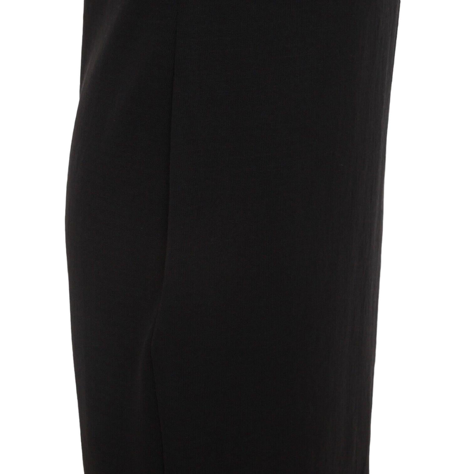 LANVIN Vestido Negro Manga Larga Manga Volantes Cremallera Sz 40 Verano 2015 en venta 1
