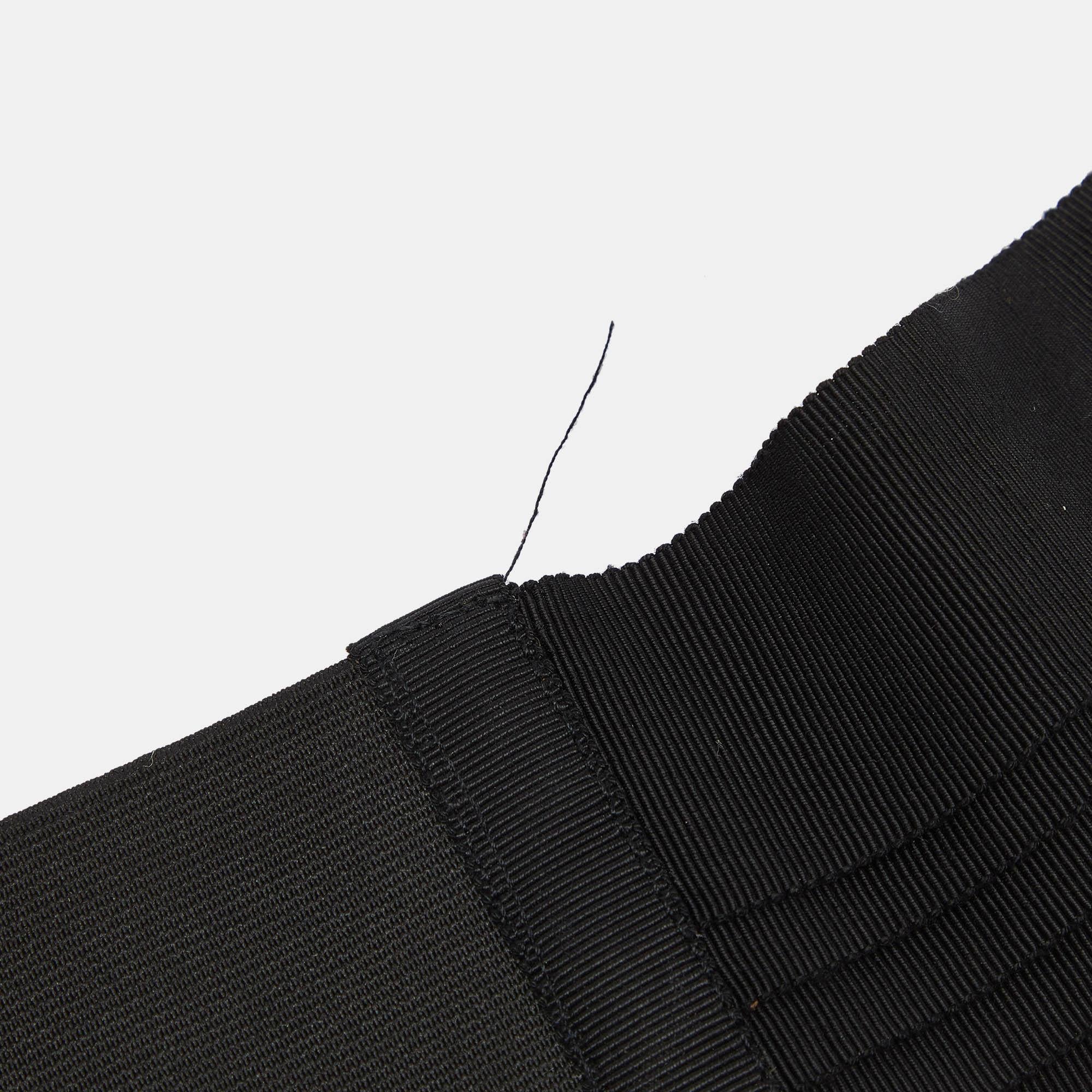Women's Lanvin Black Elastic and Fabric Snap Waist Belt For Sale