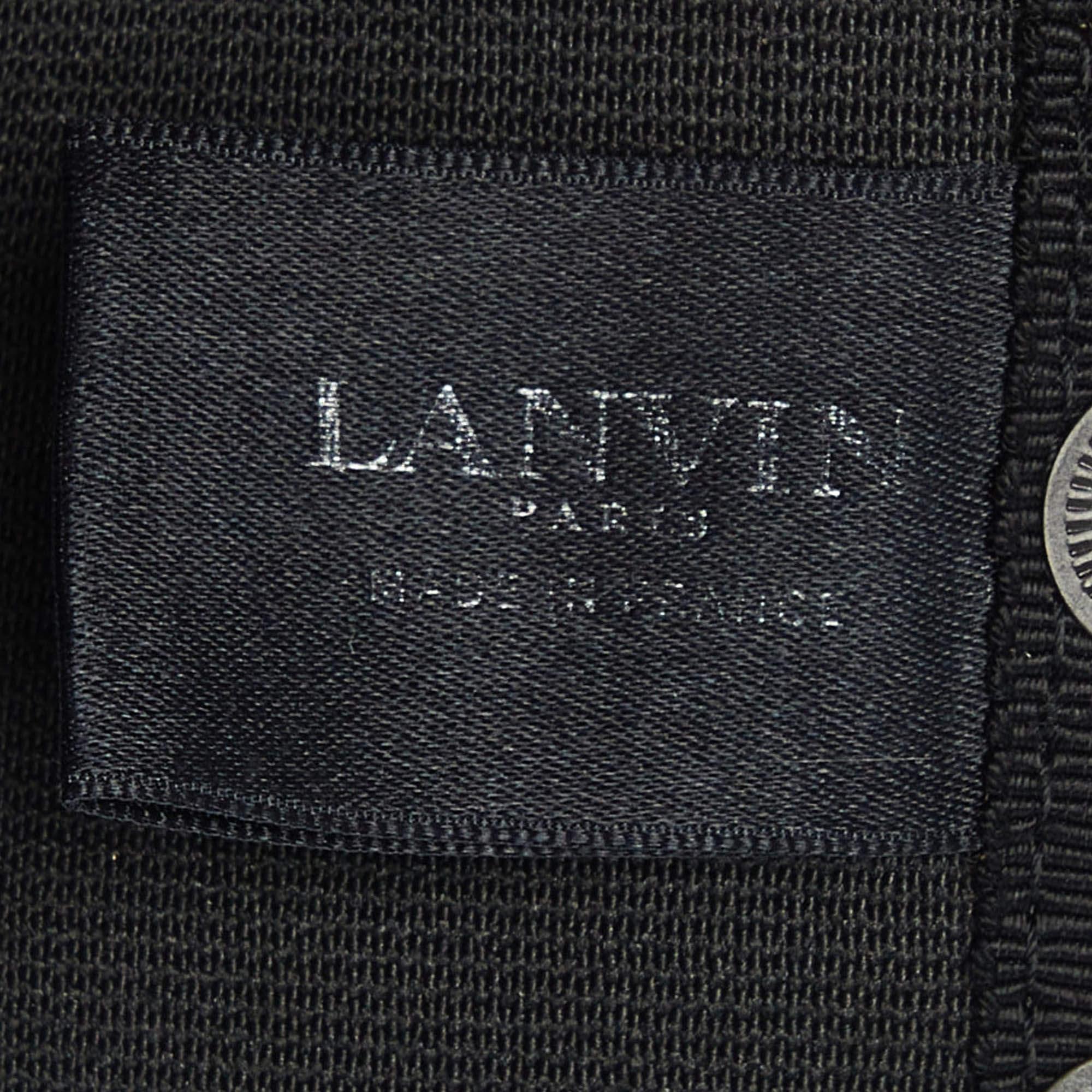 Lanvin Black Elastic and Fabric Snap Waist Belt For Sale 2