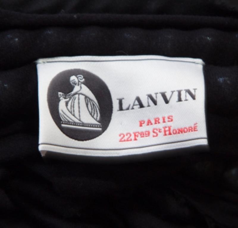 Lanvin Negro Cuello Adornado Detalle Raw Edges Camiseta de Tirantes XS en Bueno estado para la venta en Dubai, Al Qouz 2
