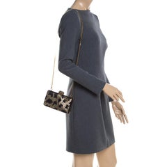 Lanvin Black/Gold Embellished Satin Chain Clutch