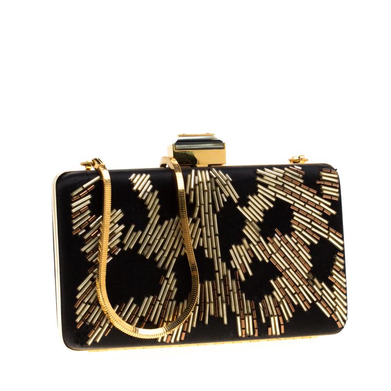 black and gold clutch