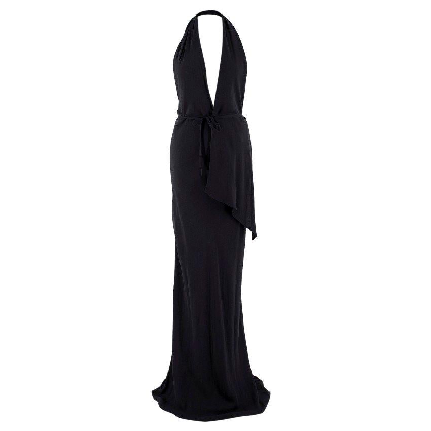 Lanvin Black Halterneck Silk Gown FR 38