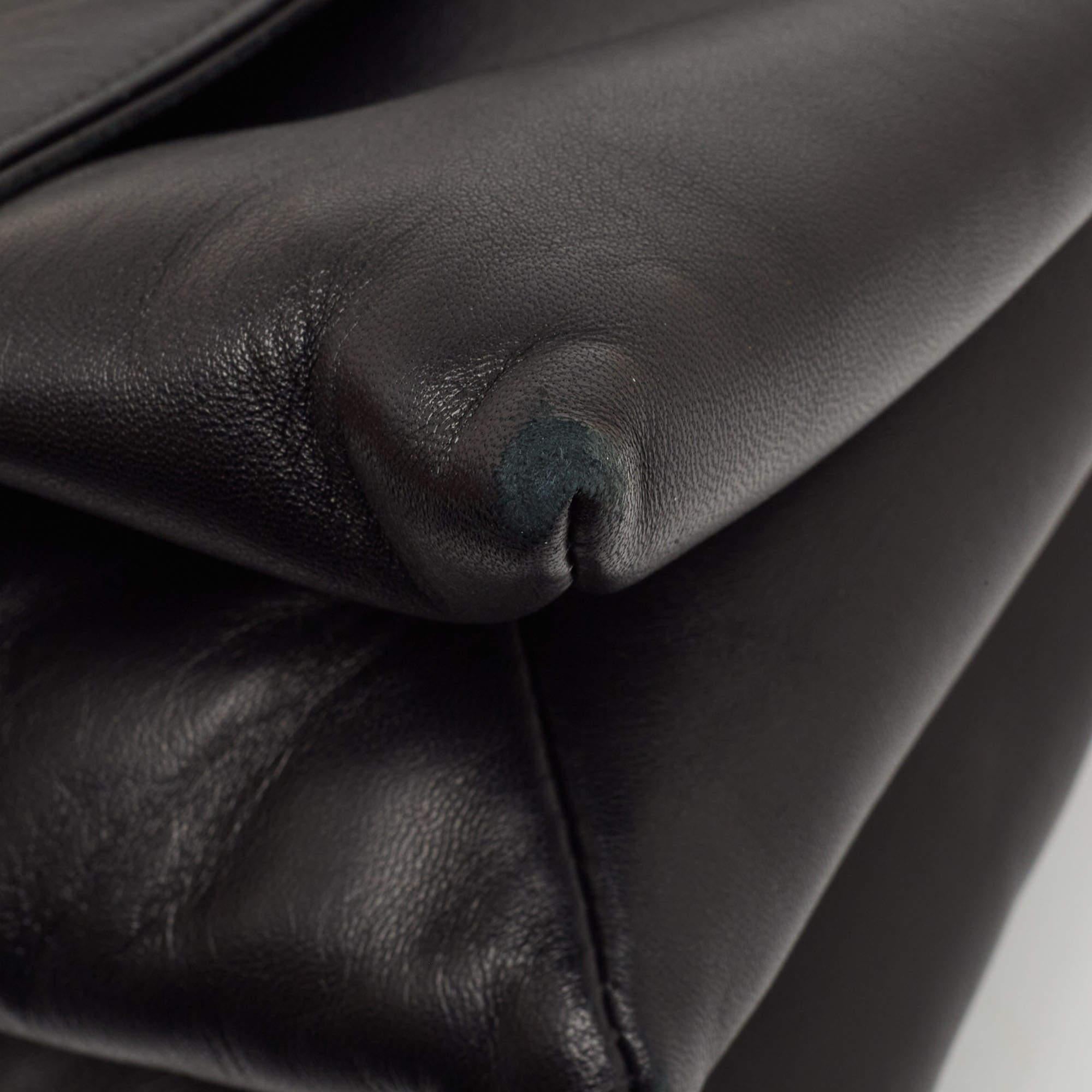 Lanvin Black Leather Flap Chain Shoulder Bag 6