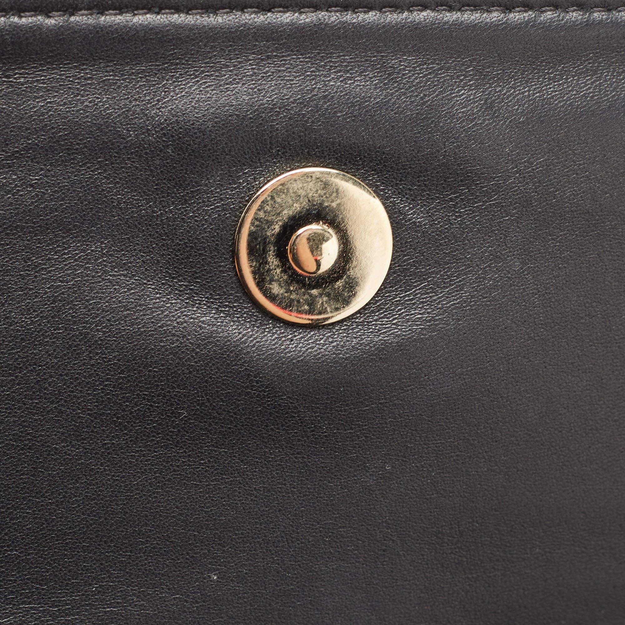 Lanvin Black Leather Flap Chain Shoulder Bag For Sale 8