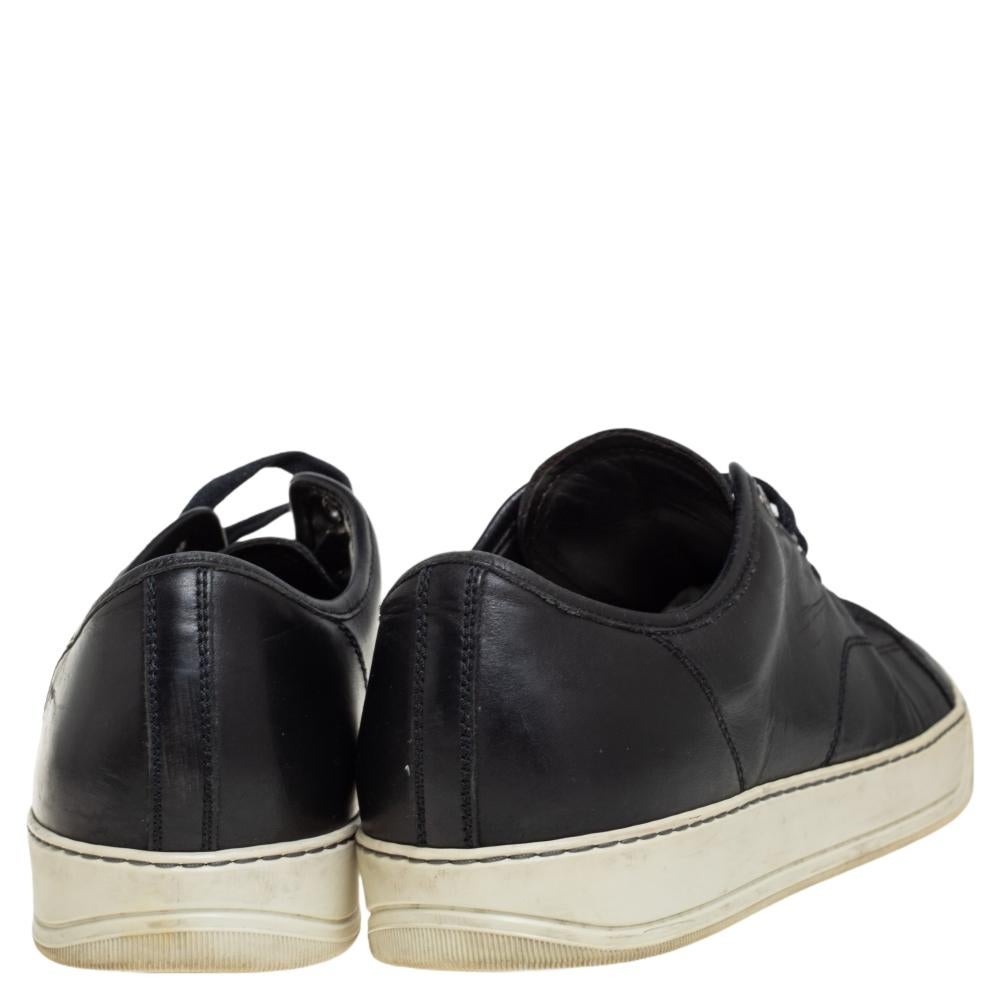 Lanvin Zapatillas de cuero negro talla 41 Negro