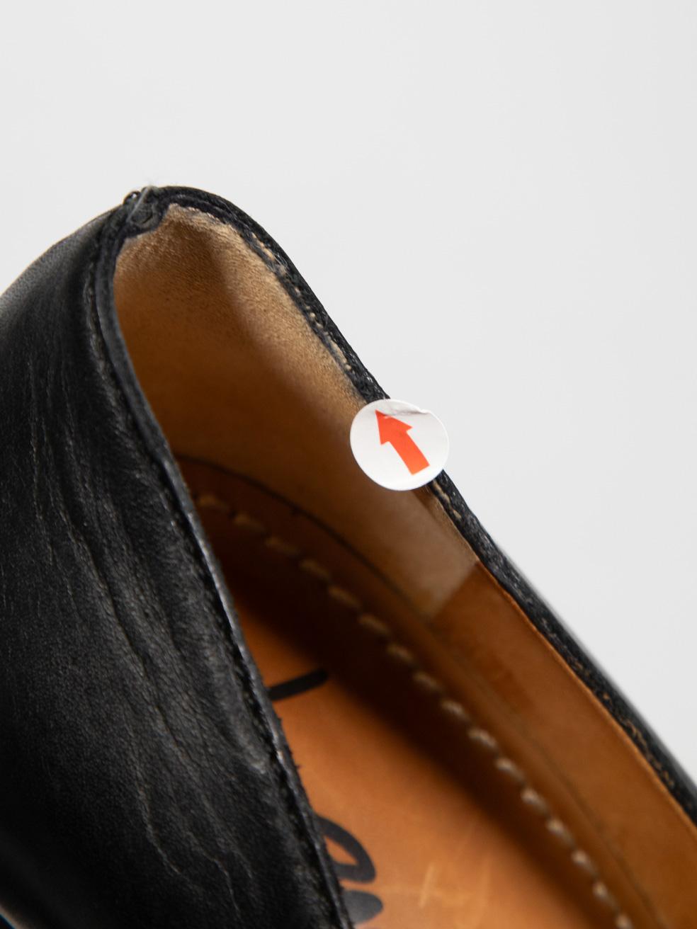 Lanvin Plataforma de cuero negro Bombas de dedo del pie de almendra Tamaño IT 38.5 en venta 1